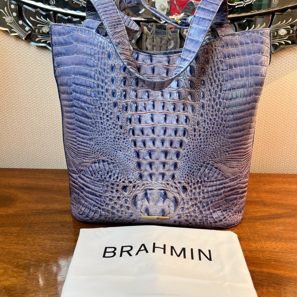 Brahmin NWOT Rare Brayden Tote in Washed Indigo Large! NEW LOWER PRICE!